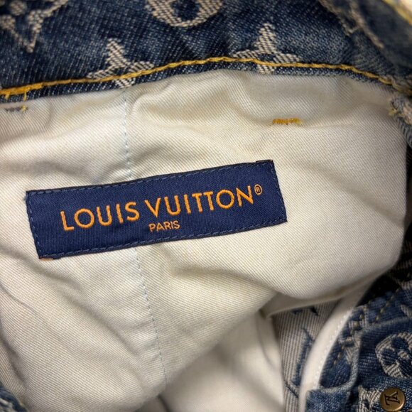 LOUIS VUITTON Monogram Denim Tailored Pants - Picture 12 of 12